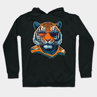 Wildlife Tiger Face Art Hoodie